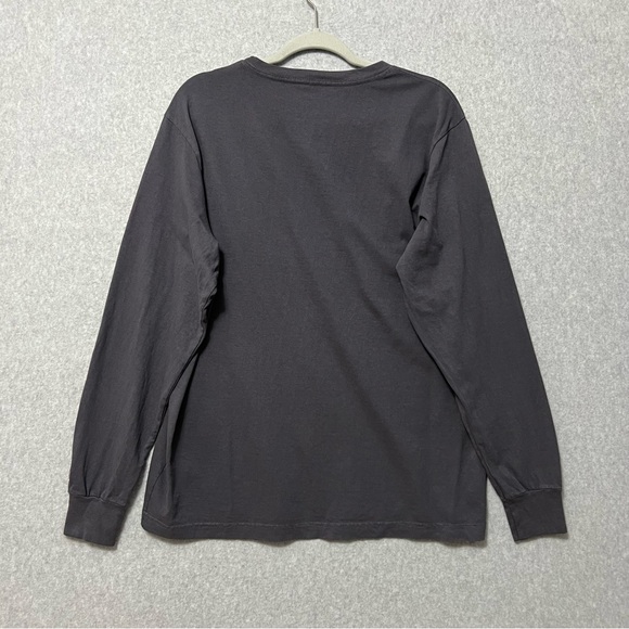American Giant Mens Long Sleeve Tee Size Medium Dark Gray Crew Neck Cotton - Picture 5 of 8